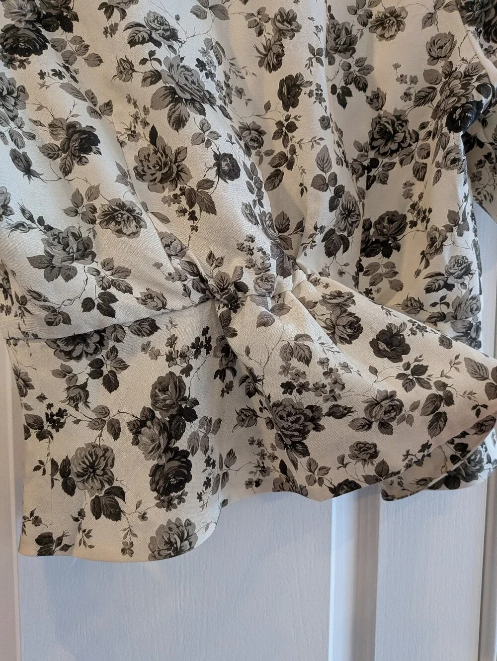 Tuckernuck Lisle Floral Peplum Top Puff Sleeve Blouse Preppy Office Size XL NWOT